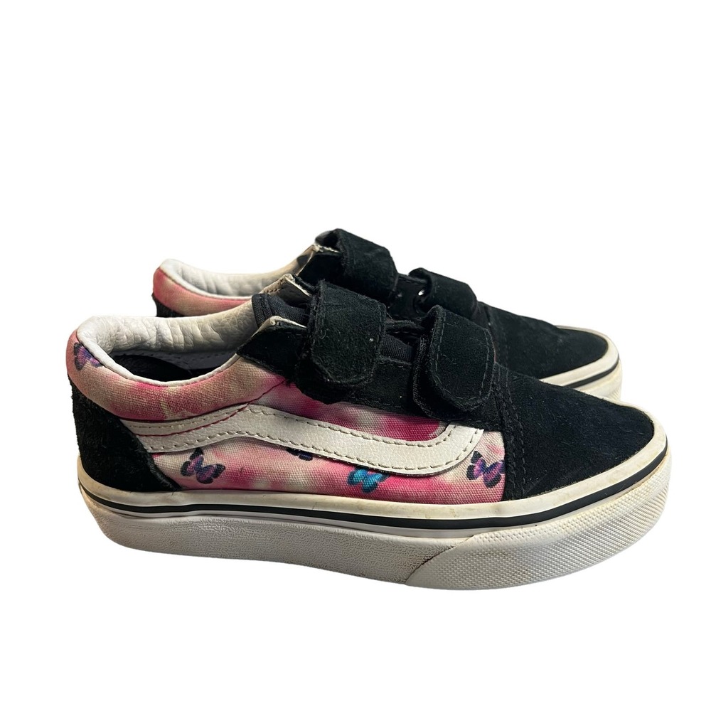 Vans Kids Pink Black Tie-Dye Velcro Sneakers - Picture 8 of 10